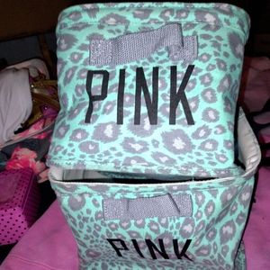 VS PINK STORAGE BINS